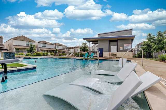 pool with fence