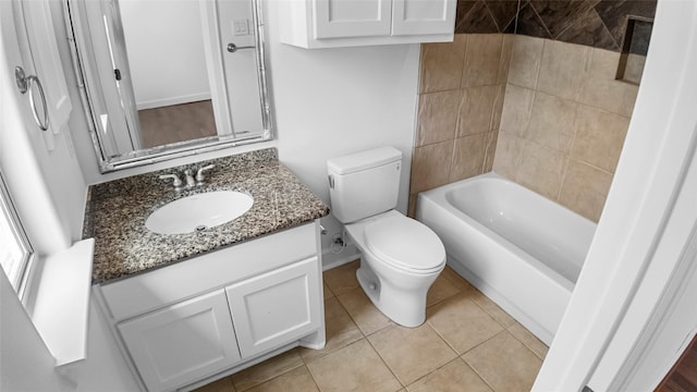 4524 Rose St, Houston, TX 77007 - bathroom with vanity, tile patterned flooring, and toilet