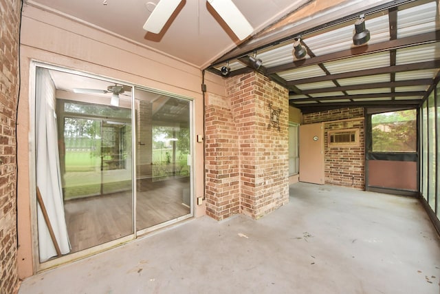 view of patio / terrace featuring a ceiling fan