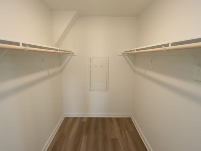 8107 Kay Harbor Dr, Cypress, TX 77433 - spacious closet featuring dark wood-style floors