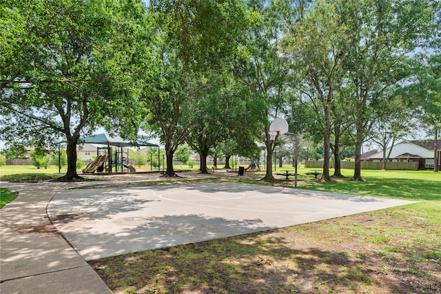 20415 Aspenwilde Dr, Cypress, TX 77433 - view of sport court featuring a lawn, community basketball court, and playground community
