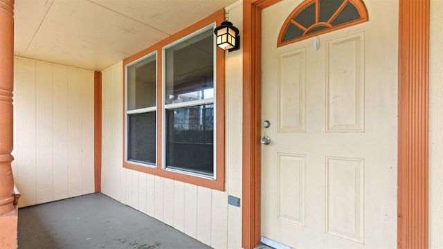 entrance to property with a porch