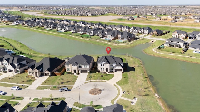 453 Stratus View Ct, Katy, TX 77493 - birds eye view of property with a water view and a residential view