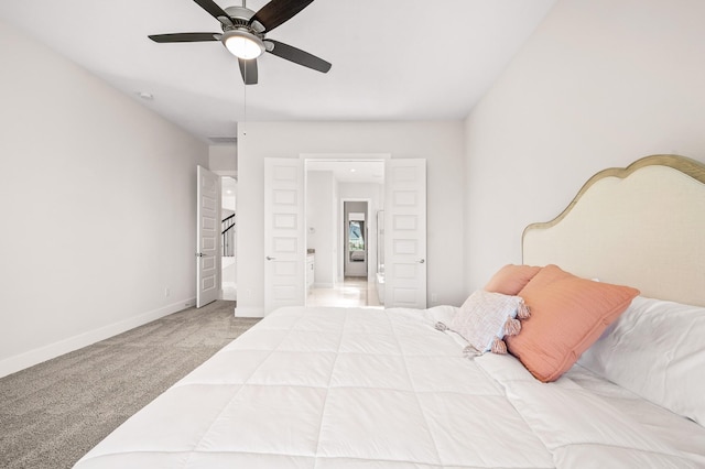 453 Stratus View Ct, Katy, TX 77493 - bedroom featuring carpet floors, a ceiling fan, and baseboards