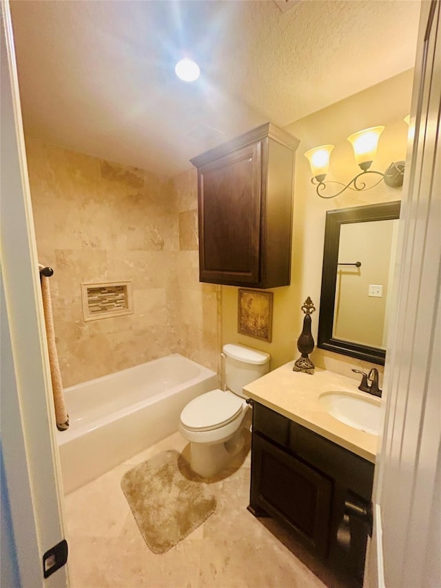 2731 Sea Ledge Dr, Seabrook, TX 77586 - bathroom featuring toilet, vanity, and shower / washtub combination