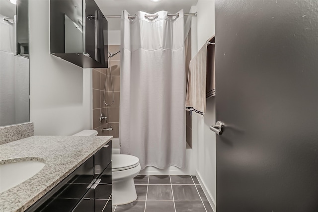 102 Quitman St Unit 301, Houston, TX 77009 - bathroom with shower / tub combo, toilet, tile patterned flooring, and vanity