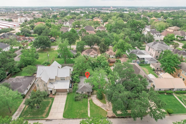 bird's eye view featuring a residential view