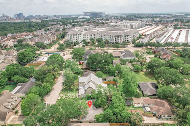 aerial view with a view of city