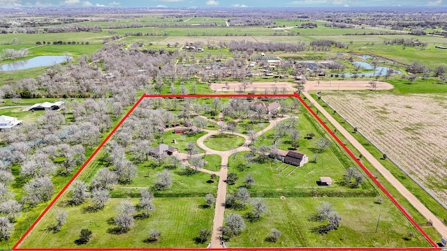 540 Chisolm Trl, Simonton, TX 77476 - aerial view with a water view and a rural view