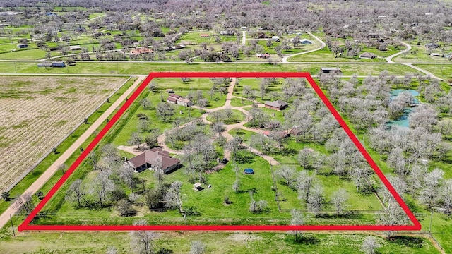 540 Chisolm Trl, Simonton, TX 77476 - birds eye view of property with a rural view