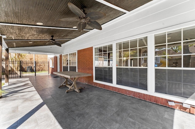 4103 Waterstone Dr, Missouri City, TX 77459 - view of patio with ceiling fan and fence