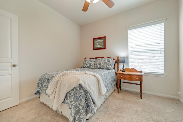 7908 Beryl Ct, Texas City, TX 77591 - carpeted bedroom with baseboards and a ceiling fan