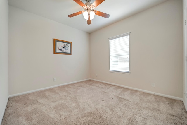 7908 Beryl Ct, Texas City, TX 77591 - spare room with baseboards, ceiling fan, and carpet flooring