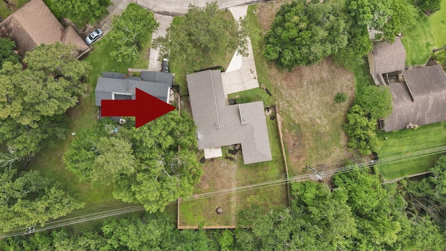 bird's eye view with a residential view