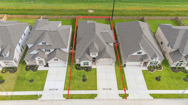 23415 Persimmon Creek Ln, Katy, TX 77493 - aerial view of residential area with property parcel outlined