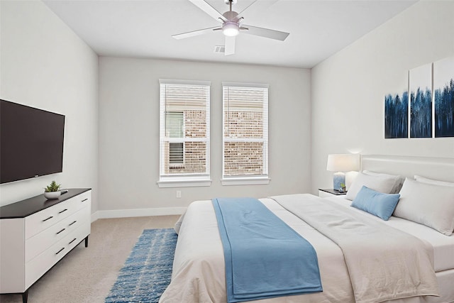 23415 Persimmon Creek Ln, Katy, TX 77493 - bedroom featuring light carpet and ceiling fan