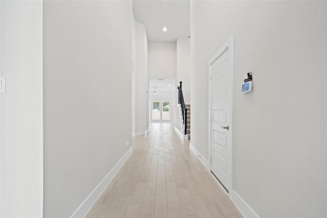 23415 Persimmon Creek Ln, Katy, TX 77493 - hall with baseboards and light wood-type flooring