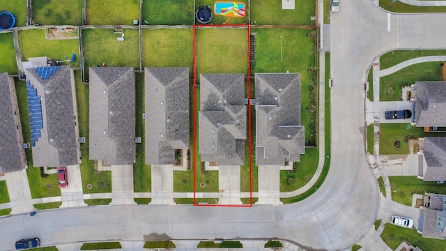 22619 Goose Pasture Ln, Spring, TX 77373 - aerial perspective of suburban area featuring property parcel outlined