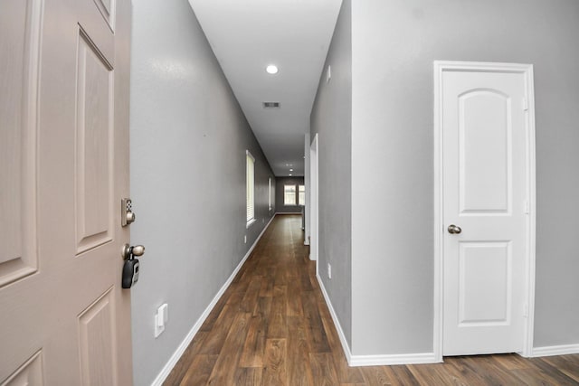 22619 Goose Pasture Ln, Spring, TX 77373 - hall featuring wood finished floors and recessed lighting