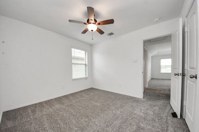 22619 Goose Pasture Ln, Spring, TX 77373 - carpeted spare room featuring attic access, ceiling fan, and a smoke detector