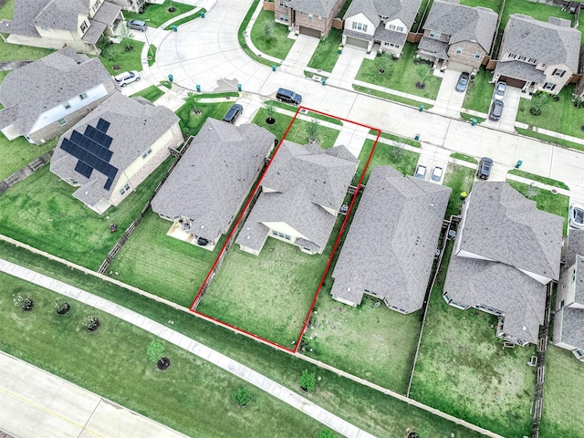 bird's eye view featuring a residential view