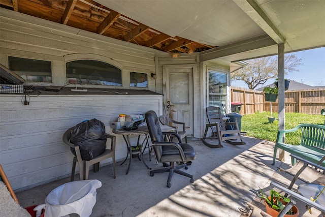 view of patio with fence