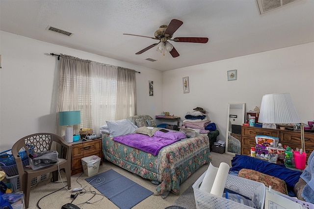 2103 Laurel Arbor Dr, Houston, TX 77014 - bedroom with carpet floors and a ceiling fan