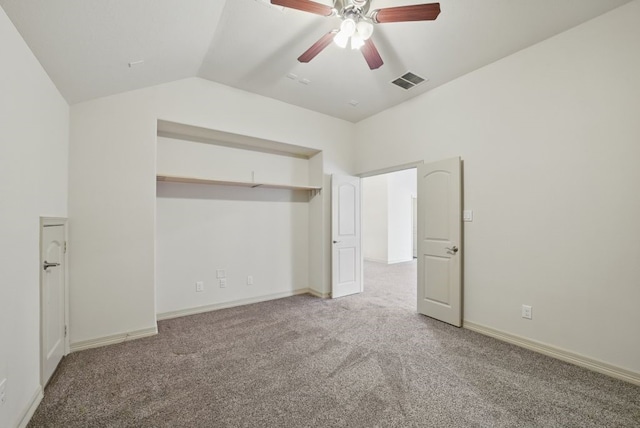 23 Castello Ln, Missouri City, TX 77459 - unfurnished bedroom featuring visible vents, baseboards, vaulted ceiling, and light carpet