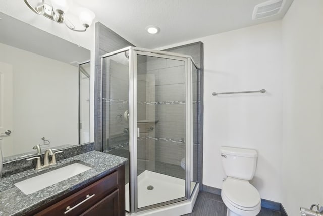 23 Castello Ln, Missouri City, TX 77459 - full bathroom with toilet, a shower stall, and vanity