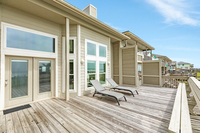 2330 Blue Water Hwy, Surfside Beach, TX 77541 - wooden terrace with a residential view