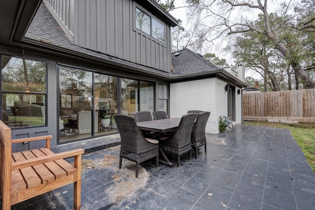 10503 Metronome Dr, Houston, TX 77043 - view of patio / terrace with fence and outdoor dining space