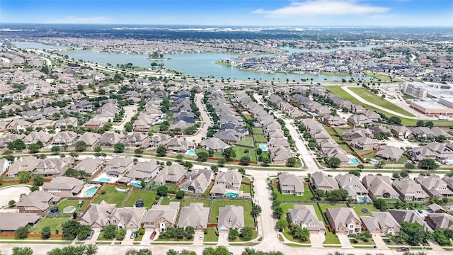10418 Texas Sage Way, Cypress, TX 77433 - aerial overview of property's location featuring nearby suburban area and a large body of water