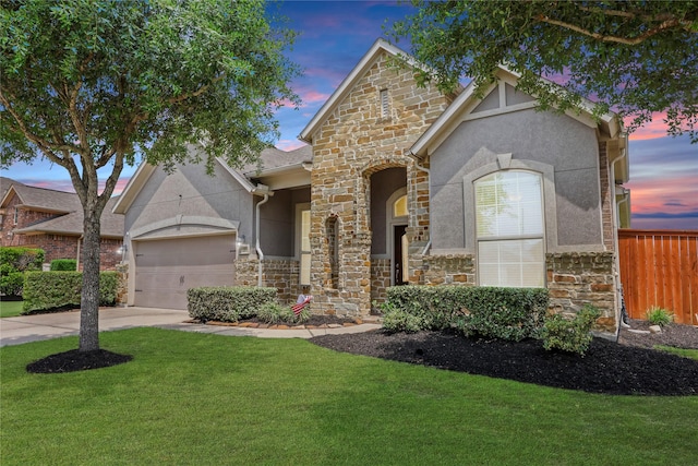10418 Texas Sage Way, Cypress, TX 77433 - view of front of house featuring stone siding and stucco siding