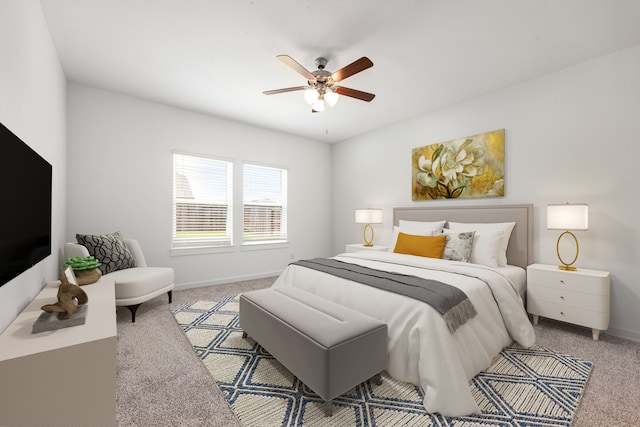 2811 Gran Castillo Dr, Texas City, TX 77568 - bedroom with carpet and a ceiling fan