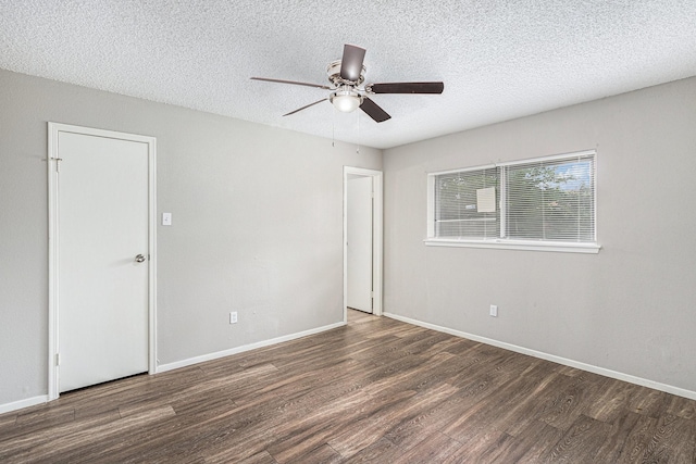 12719 Panay Dr, Houston, TX 77048 - empty room featuring a ceiling fan, a textured ceiling, and wood finished floors