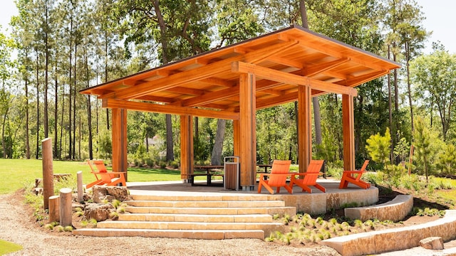 12944 Whitewater Way, Conroe, TX 77302 - surrounding community featuring a gazebo, a yard, and a patio area