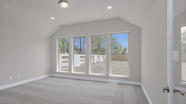 12944 Whitewater Way, Conroe, TX 77302 - bonus room with carpet, vaulted ceiling, and recessed lighting