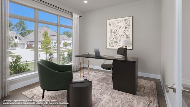 12944 Whitewater Way, Conroe, TX 77302 - office space with recessed lighting and a residential view