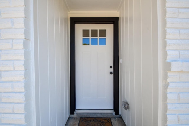 view of exterior entry