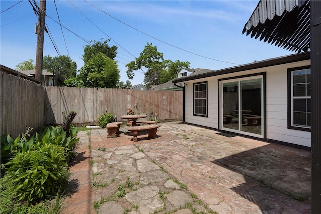 view of patio / terrace with a fenced backyard