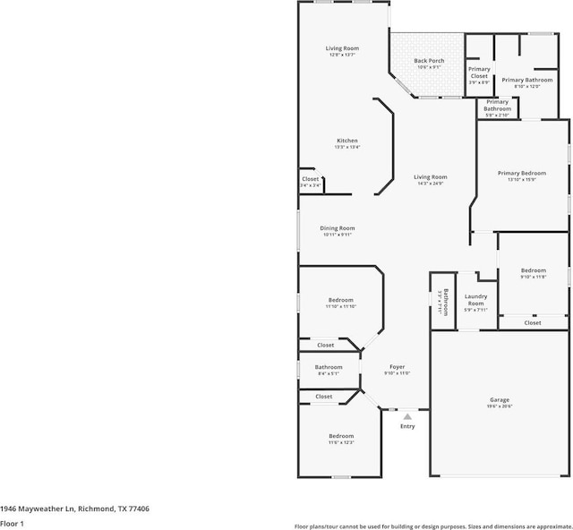 1946 Mayweather Ln, Richmond, TX 77406 - view of floor plan / room layout