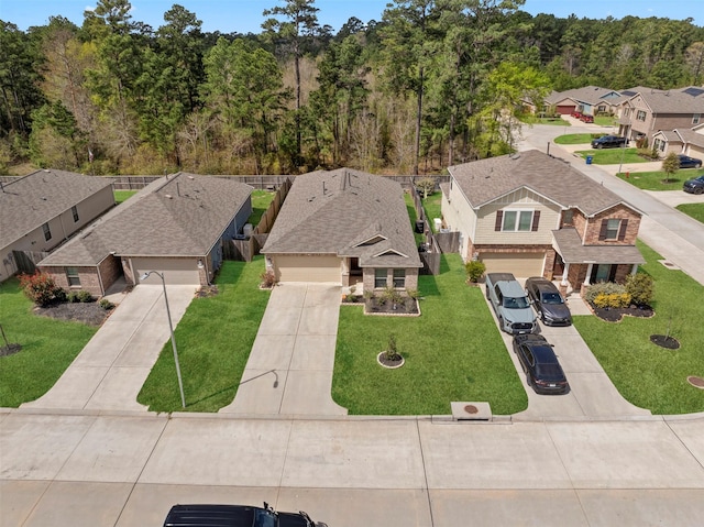 bird's eye view featuring a residential view