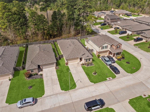 aerial view featuring a residential view