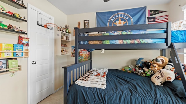bedroom featuring carpet flooring