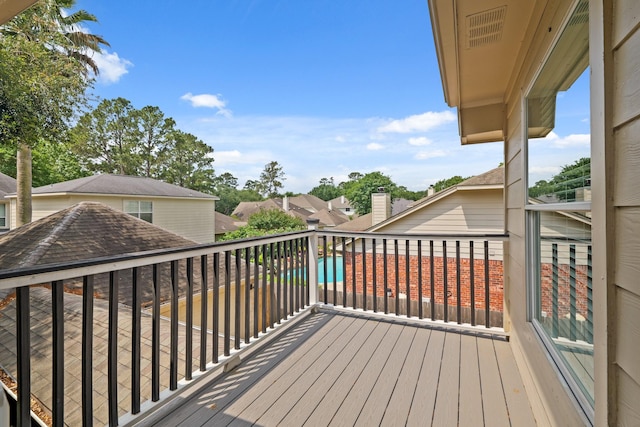 view of wooden deck