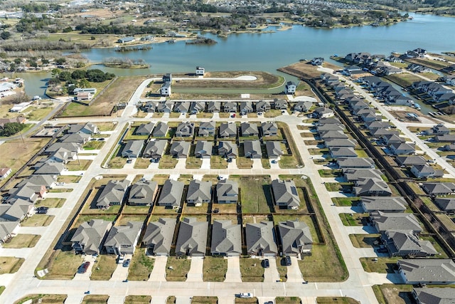 11310 Cora Ln, Willis, TX 77318 - birds eye view of property with a water view and a residential view