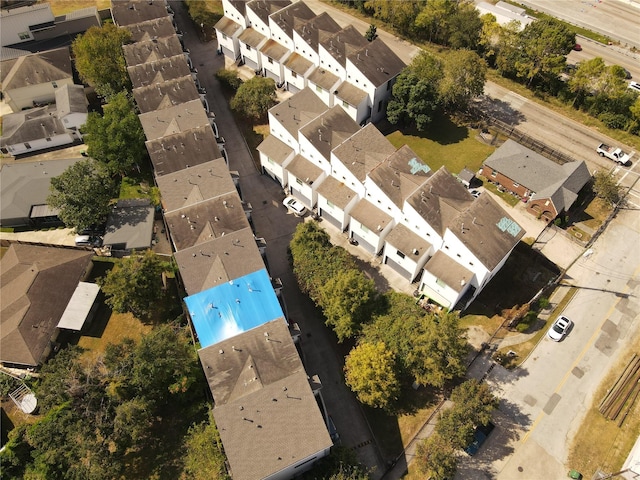 drone / aerial view with a residential view