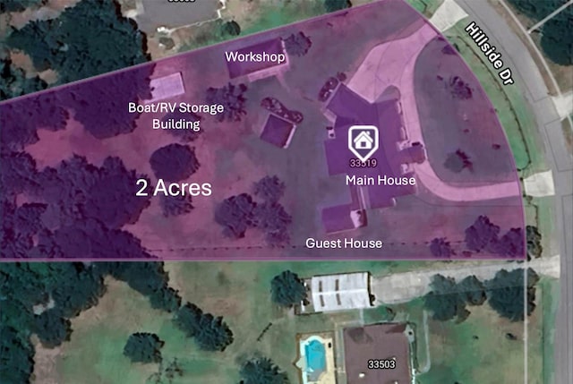 33519 Hillside Dr, Pinehurst, TX 77362 - map / location with property parcel outlined