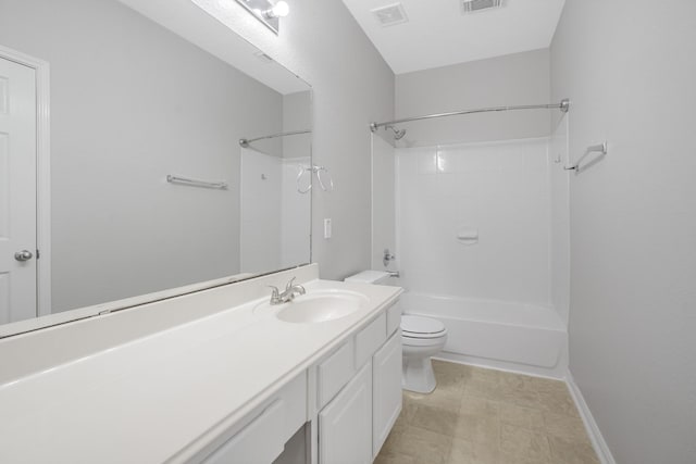 29634 Legends Line Dr, Spring, TX 77386 - full bath with toilet, visible vents, shower / tub combination, and vanity