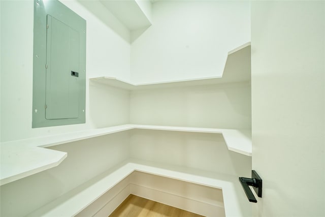 pantry with electric panel